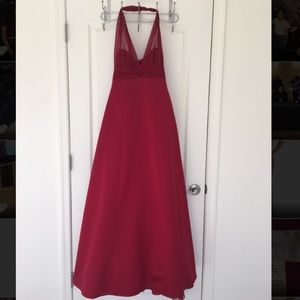 NWOT DAVIDS BRIDAL 4 SATIN BALL GOWN prom evening